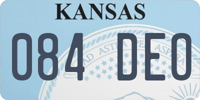 KS license plate 084DEO