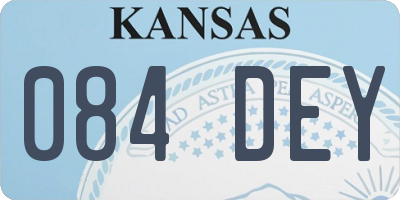KS license plate 084DEY