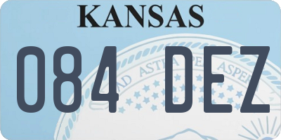 KS license plate 084DEZ