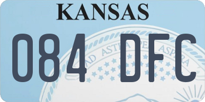 KS license plate 084DFC