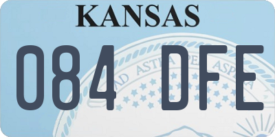 KS license plate 084DFE