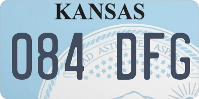 KS license plate 084DFG