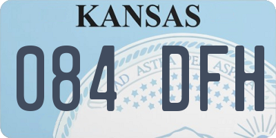 KS license plate 084DFH