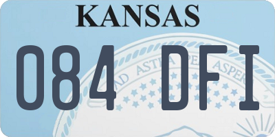 KS license plate 084DFI