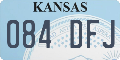 KS license plate 084DFJ