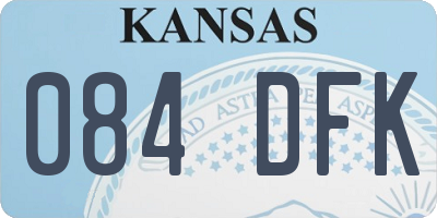 KS license plate 084DFK