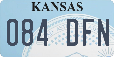 KS license plate 084DFN