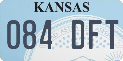 KS license plate 084DFT