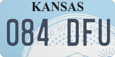 KS license plate 084DFU