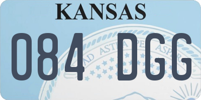 KS license plate 084DGG