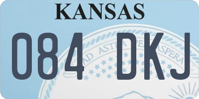 KS license plate 084DKJ
