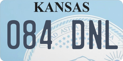 KS license plate 084DNL