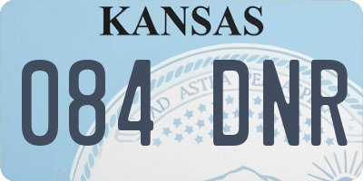 KS license plate 084DNR