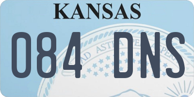 KS license plate 084DNS