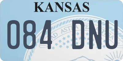 KS license plate 084DNU