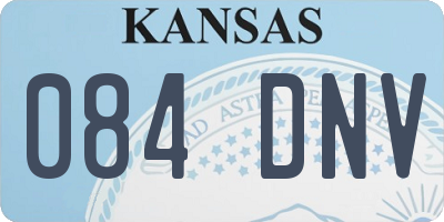 KS license plate 084DNV