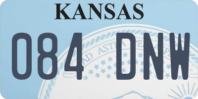 KS license plate 084DNW