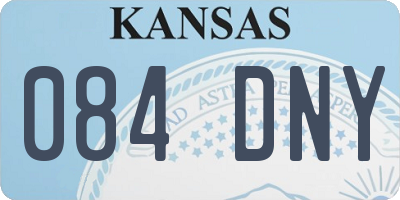 KS license plate 084DNY