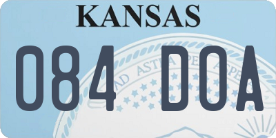 KS license plate 084DOA
