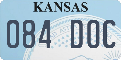 KS license plate 084DOC