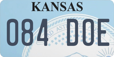 KS license plate 084DOE