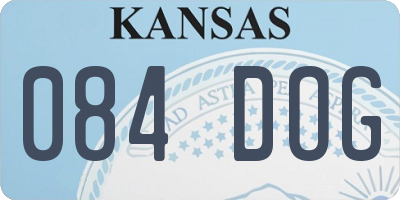 KS license plate 084DOG