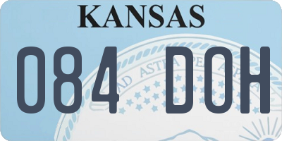 KS license plate 084DOH