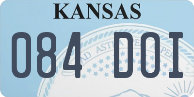 KS license plate 084DOI