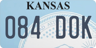 KS license plate 084DOK