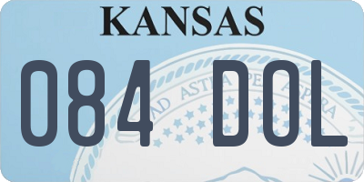 KS license plate 084DOL