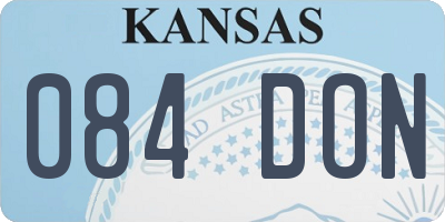 KS license plate 084DON