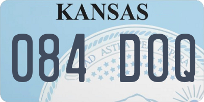 KS license plate 084DOQ