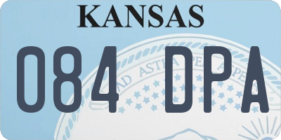 KS license plate 084DPA