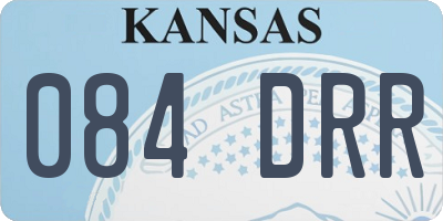 KS license plate 084DRR