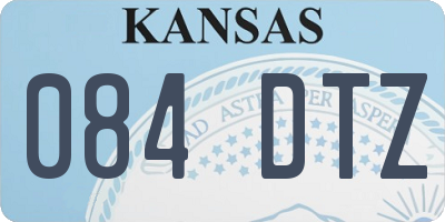 KS license plate 084DTZ