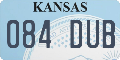 KS license plate 084DUB