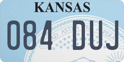 KS license plate 084DUJ
