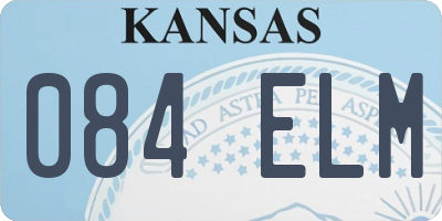 KS license plate 084ELM