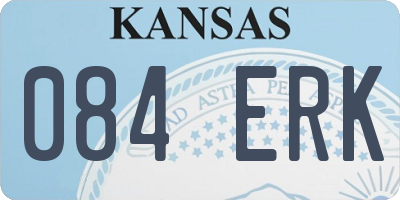 KS license plate 084ERK