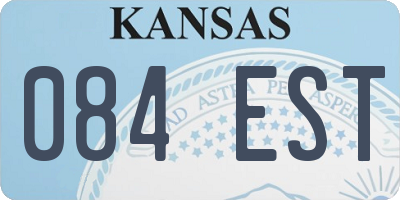 KS license plate 084EST