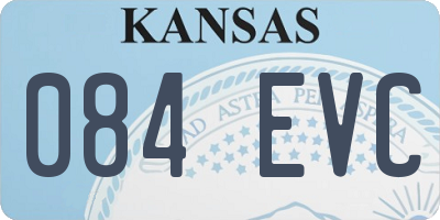 KS license plate 084EVC