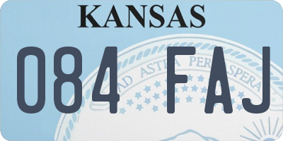 KS license plate 084FAJ