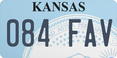KS license plate 084FAV