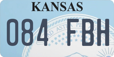 KS license plate 084FBH