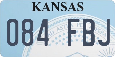 KS license plate 084FBJ