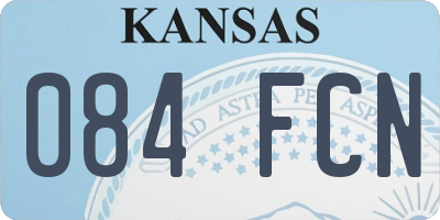 KS license plate 084FCN