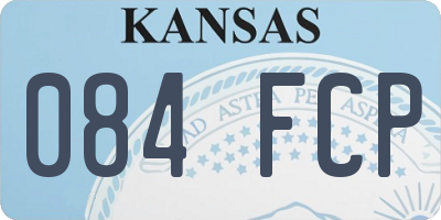 KS license plate 084FCP