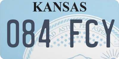 KS license plate 084FCY