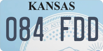 KS license plate 084FDD