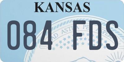 KS license plate 084FDS
